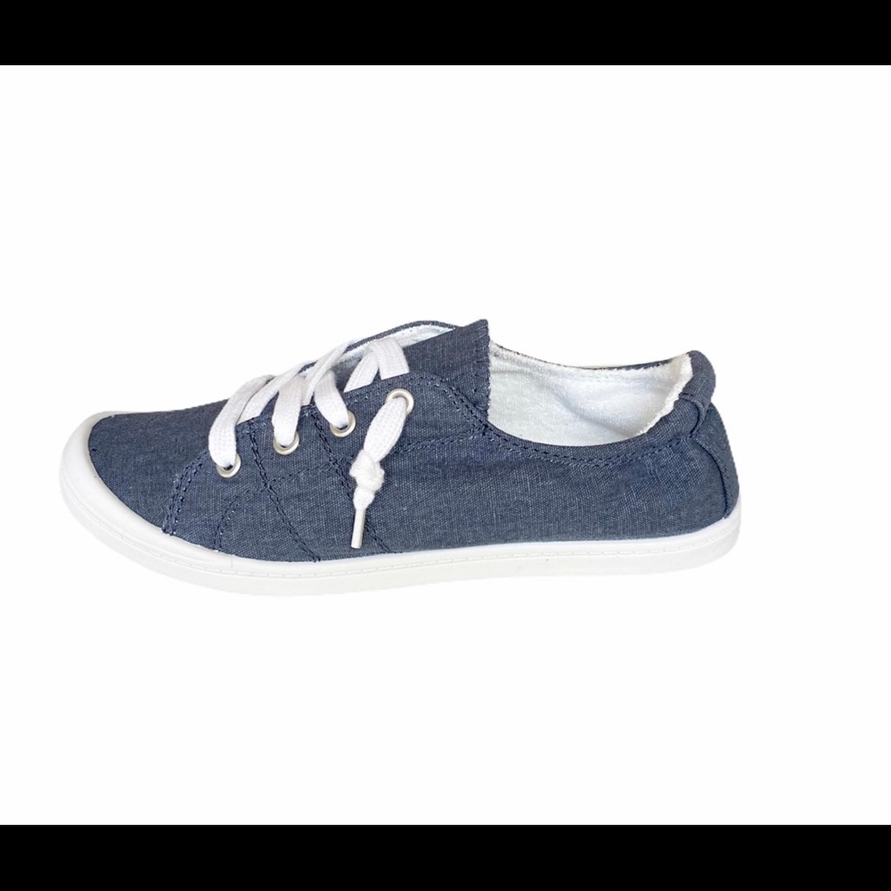 Soda Women’s Canvas Slip On Flats Lace Up Style